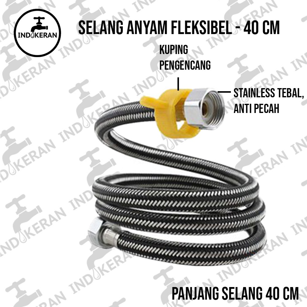 INDOKERAN - Selang Anyam Flexible - 40 cm - High Quality