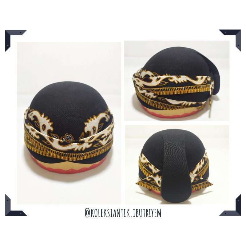 Blangkon Solo Ksatrian Alusan Batik Tulis