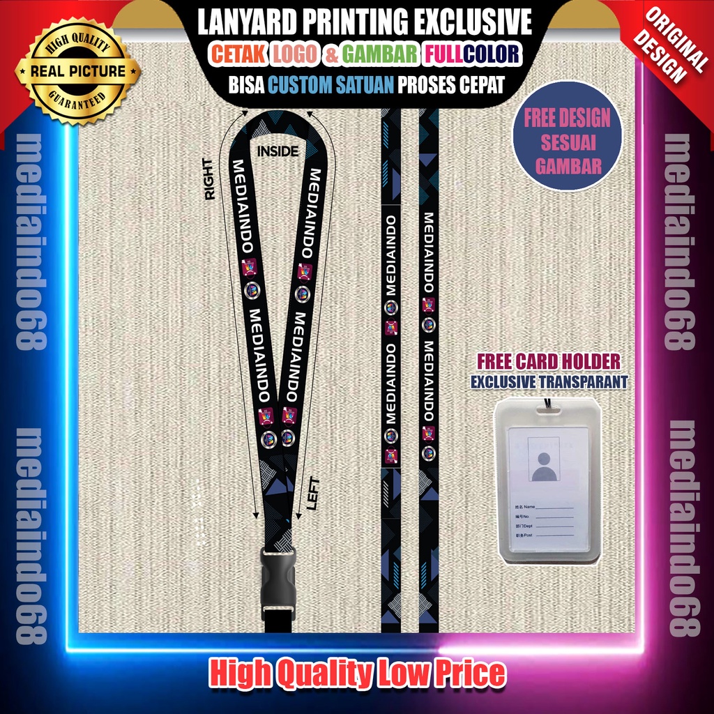 

CUSTOM LANYARD ID CARD PRINTING M - 07 ( PAKET EXCLUSIVE )