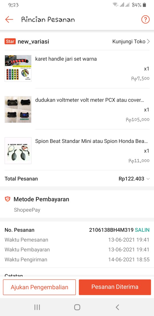 Karet Handle Jari Set Warna