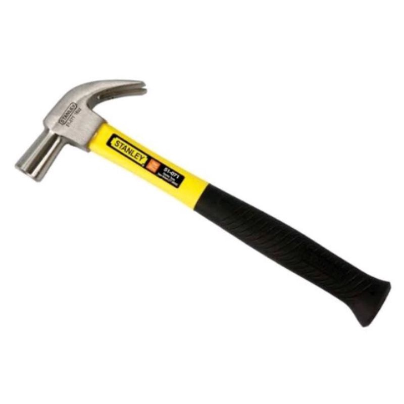 51-071 Palu Stanley 16oz  Yellow Fiberglass Handle Claw Hammer Stanley
