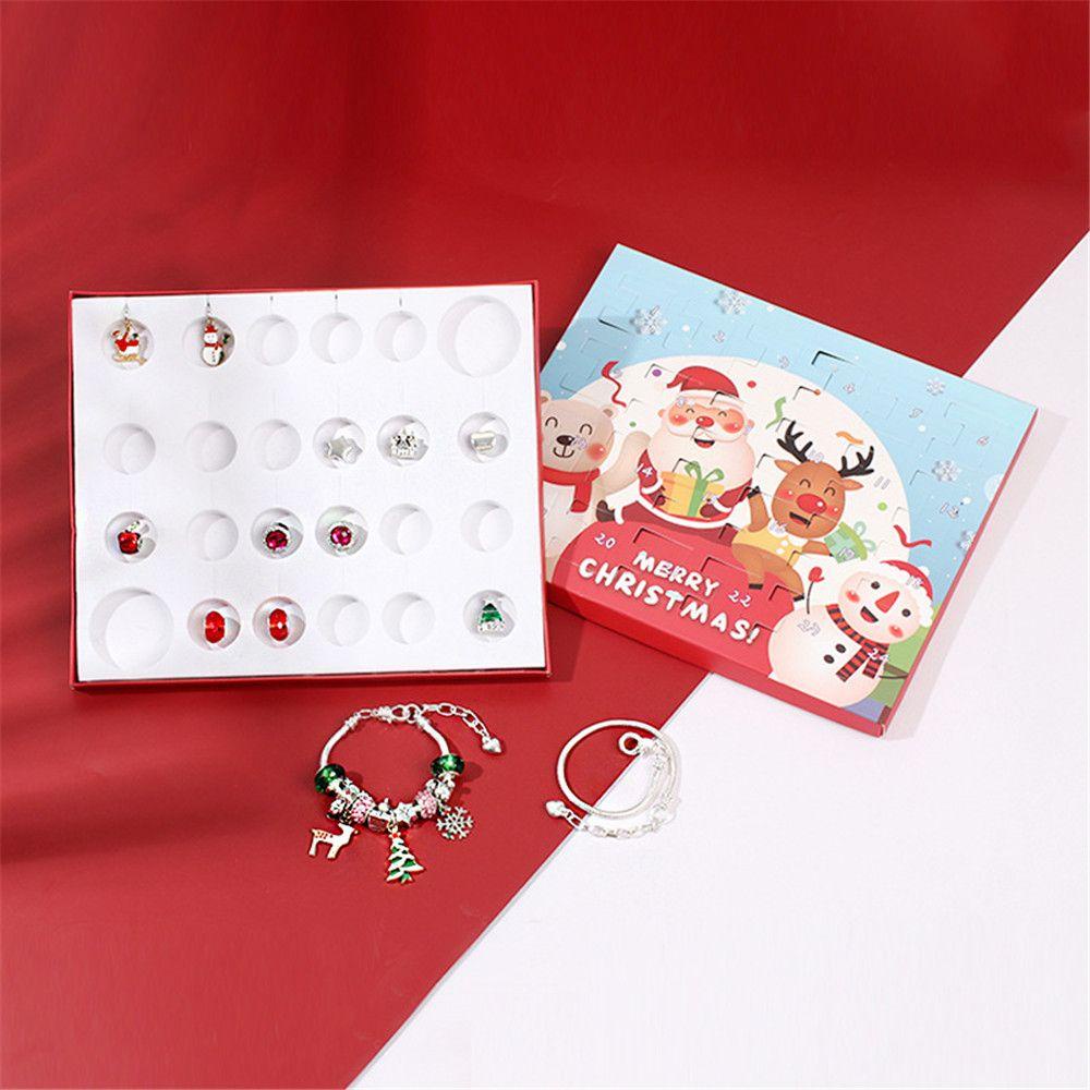 R-bunga Kalender Adven Perhiasan Kreatif Gelang Natal DIY Kit Blind Box