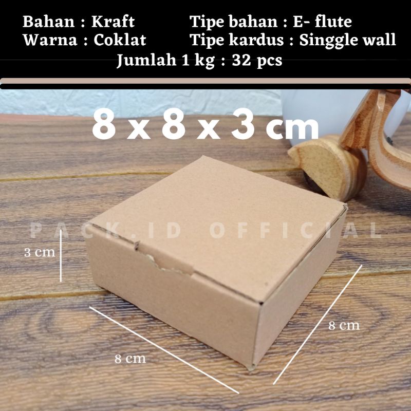

DUS PACKING 8x8x3 CM BOX PACKING KOTAK KARTON KARDUS CORRUGATED PACKING SOUVENIR DIE CUT