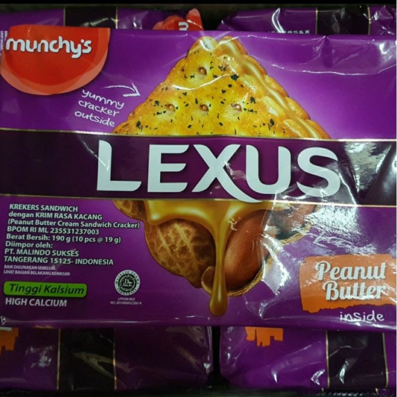 

Biskuit Lexus Munchys Peanut Butter 190gram