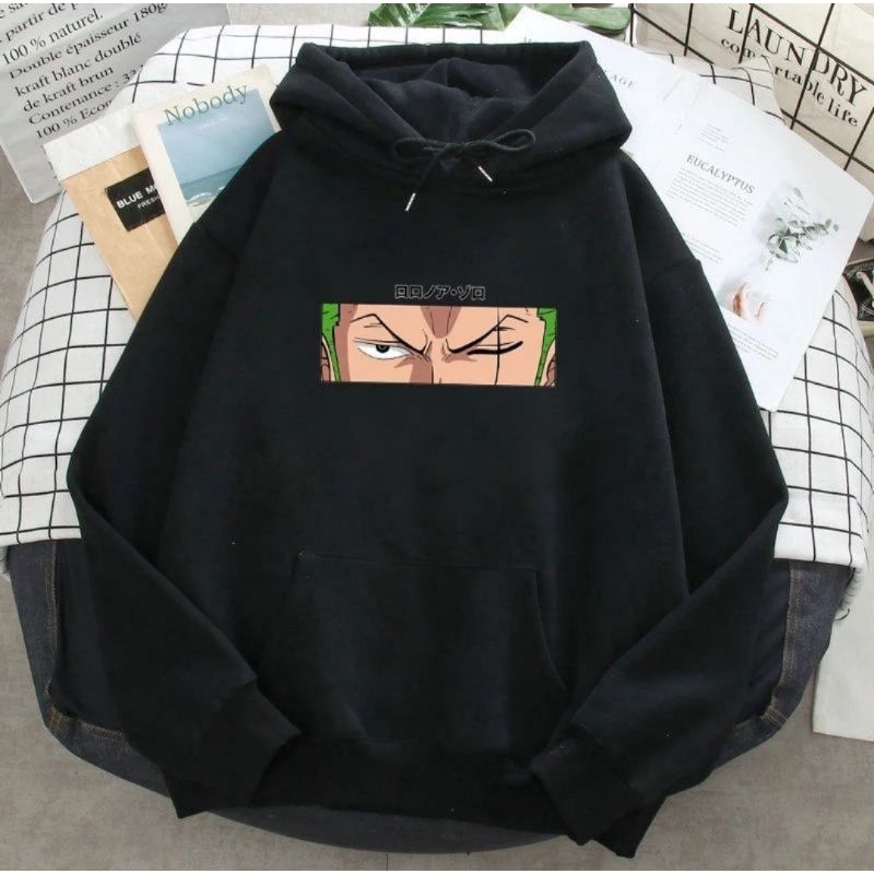 Jaket Hoodie Wibu Onepiece Roronoa Zoro