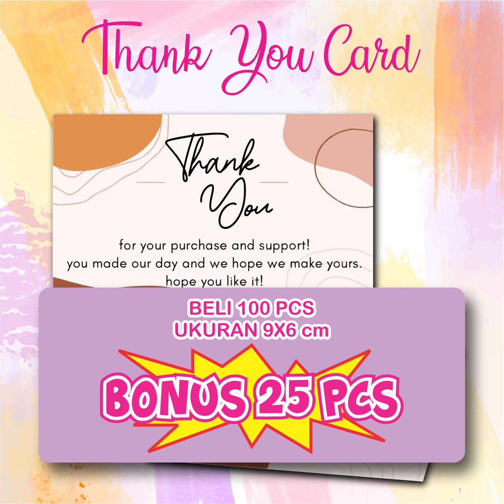 

Thank You Card Custom [PROSES CEPAT 1 HARI SELESAI]
