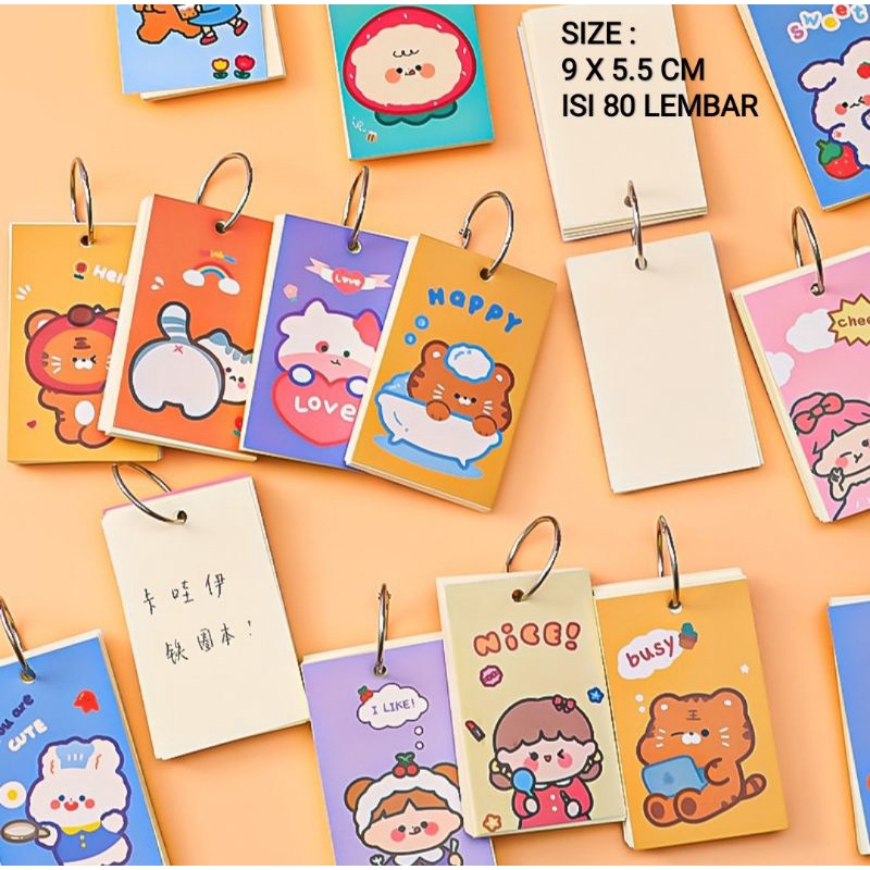 Memo Diary Mini Buku Catatan Gantungan Kunci
