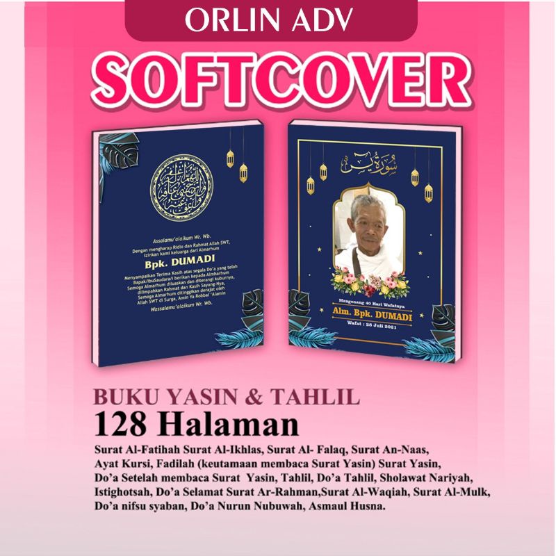 

souvenir buku yasin dan tahlil 128halaman free plastik