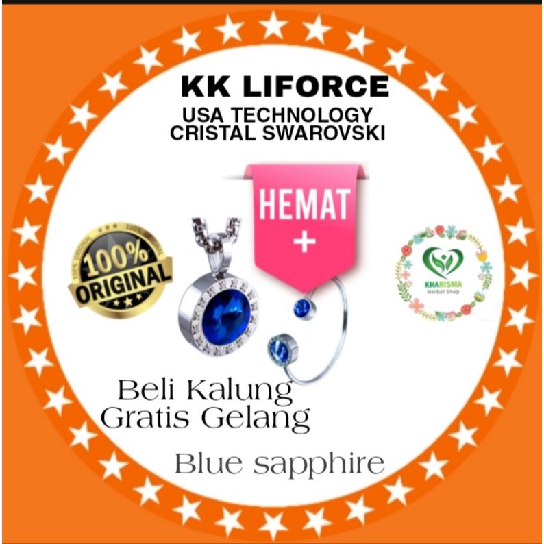 KK LIFORCE + BARCELET(KALUNG+GELANG)kalung kesehatan kk Indonesia
