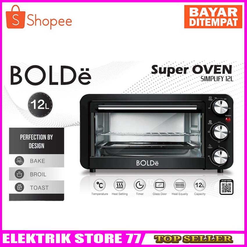 Terbaru Oven Listrik BOLDe SIMPLIFY Kapasitas 12Liter - BERKUALITAS