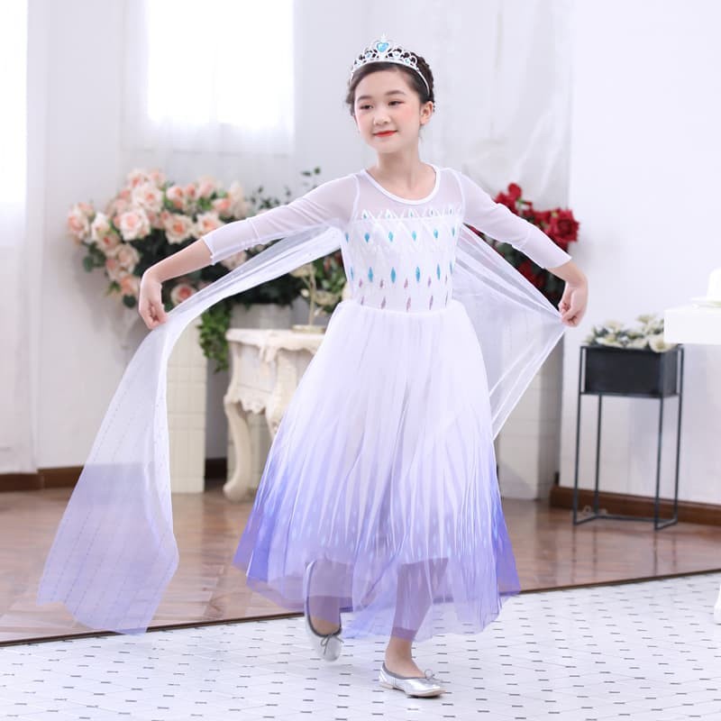 Kostum Frozen 2 Elsa Baju Costume Dress Pesta Anak Princess