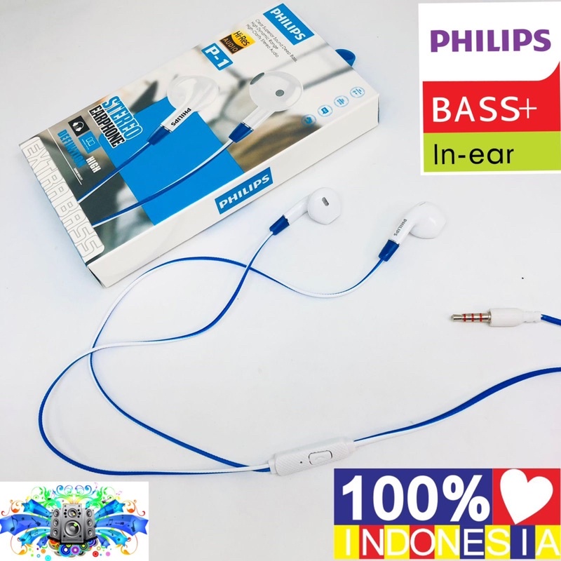 HANDSFREE EARPHONE PHILIPS P1 /VA258 SUPERBASS