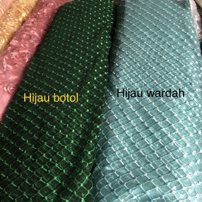 Kain tulle kotak jaring/kain jaring/harga permeger