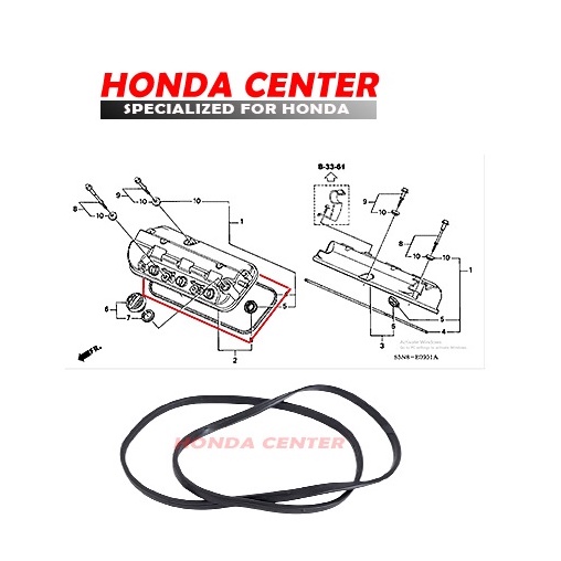 Packing paking karet  tutup klep head cover tutup kop cylinder head accord vti vtil s87 1999 2000 2001 2002 2003 3000cc odyssey RA8 2000 2001 2002 2003 3000CC V6 12341-P8A