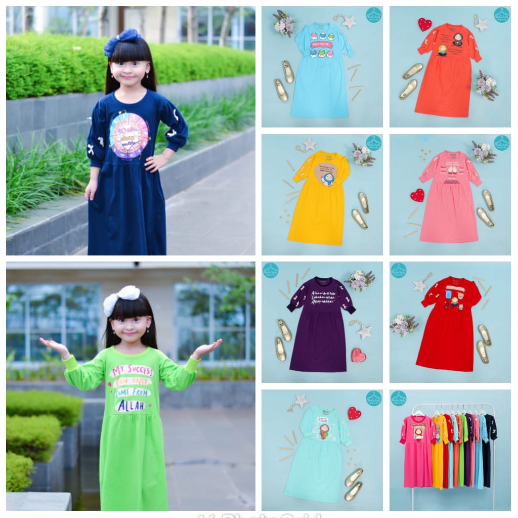 Gamis Anak Perempuan Ballons Shalu Kids Usia 4-12 Tahun