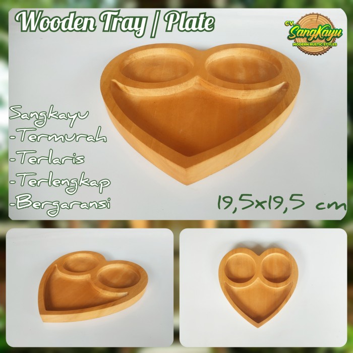 Wooden Tray plate nampan kayu piring saji unik 010 nampan multi fungsi