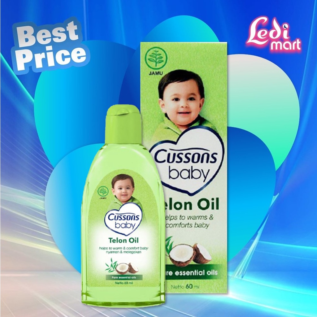 ORIGINAL Cussons Baby Telon Oil Plus 60ml BPOM / Cusson Minyak Telon Bayi / LEDI MART