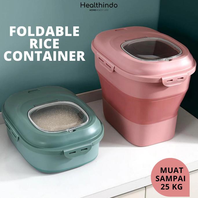 [[COD]] DISPENSER TEMPAT BERAS 25KG OTOMATIS LIPAT ANTI HAMA ANTI KUTU TERPERCAYA Kode 719