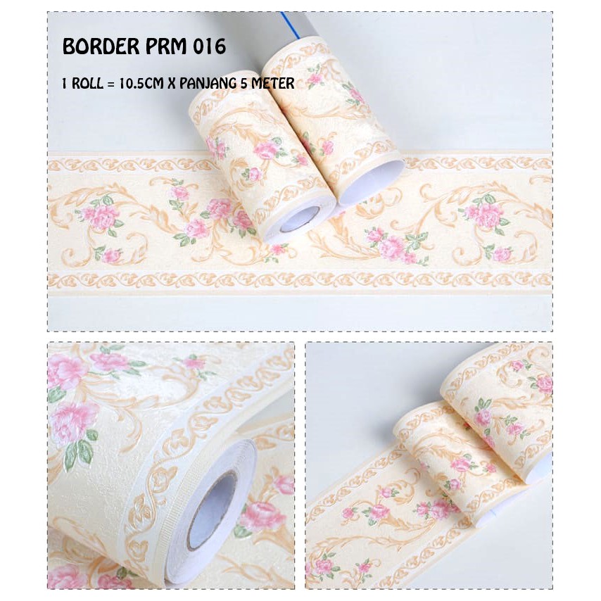 WALLPAPER BORDER STICKER PREMIUM 016 017 DEKORASI DINIDNG TEMBOK KAMAR MANDI RUANG TAMU LOBBY HOTEL