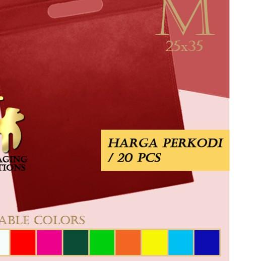 

○ Tas Spunbond Handle Oval M 25x35 - Tas Kain Goodie Bag - Eco Friendly - Apa Aja Bole ➽