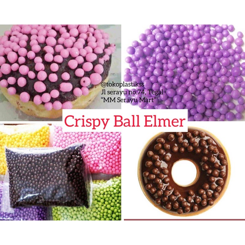 

crispy ball elmer repack 100gr / topping donut