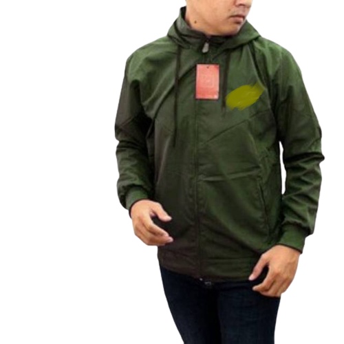 [Promo Sale] COD/Jaket Parasut Olahraga Sporty Jogging Lari Polos Hitam M-XXL-3