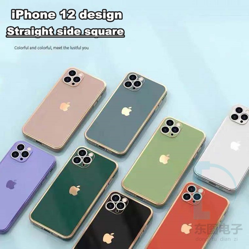 Case Bahan TPU Warna Polos Untuk iPhone 11 Pro Max 12 Pro Max 7 + 8 Plus X XR Xs Max
