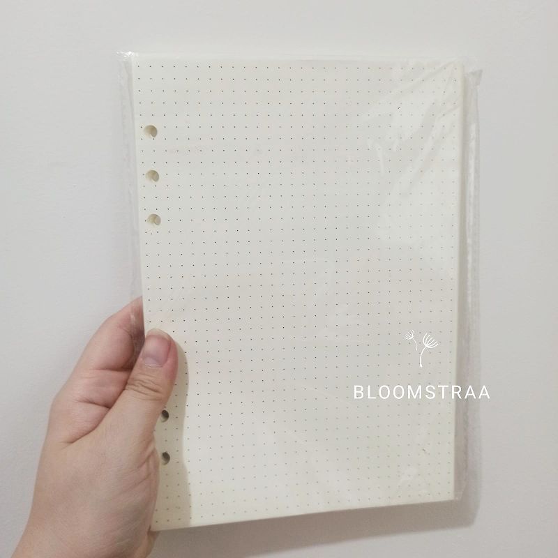 Kertas Binder A5 Ring 6 Broken White Paper Loose Leaf Refill Grid Dot