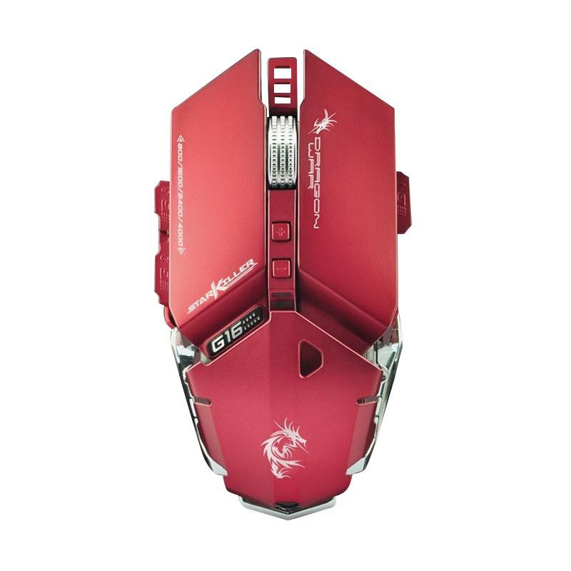 Dragon War StarKiller G16 Blue Sensor Gaming Mouse RED - ELE-G16-RED