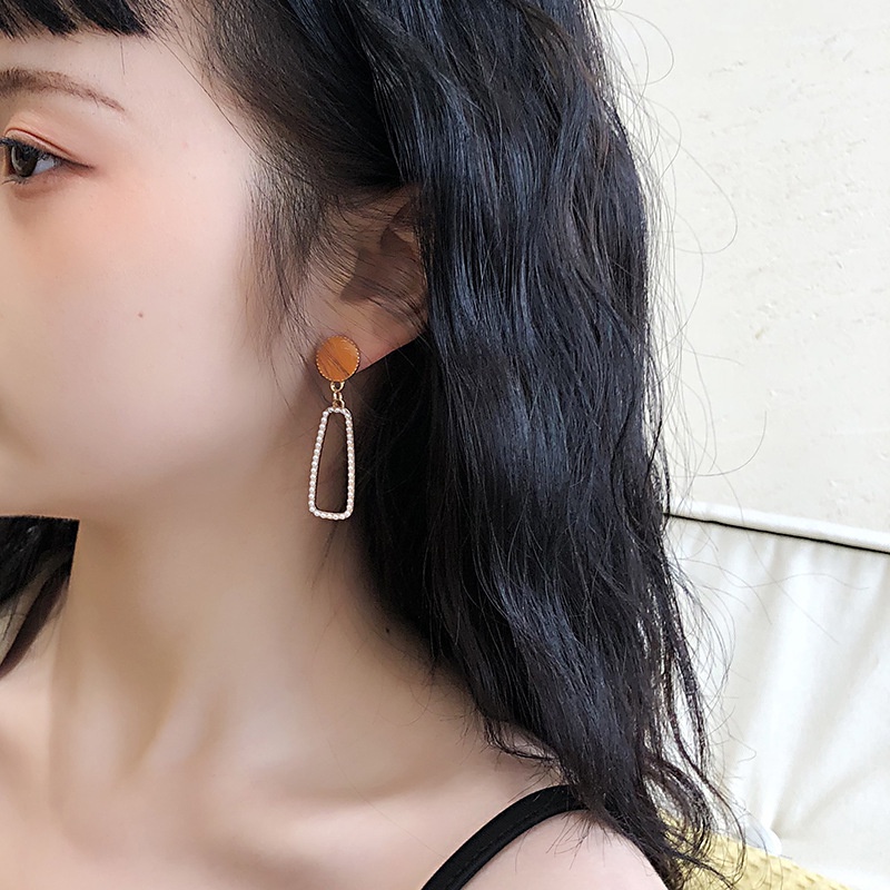 Anting Tusuk Gantung Panjang silver S925 Hias Mutiara Untuk Wanita