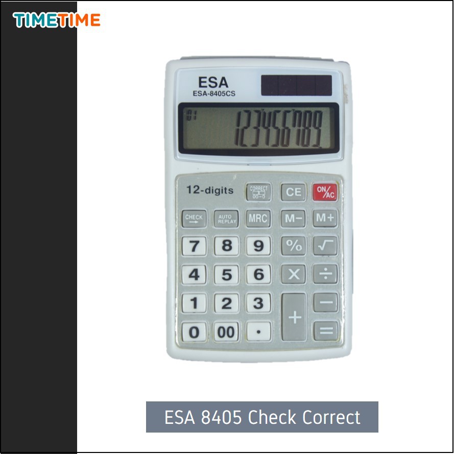 Kalkulator Check Correct 12 Digits MURAH Minimalis FREE BATERAI Calculator 8405