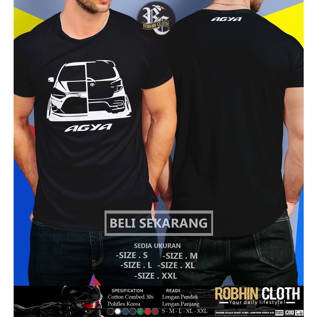 Kaos Mobil Toyota Agya Stance Baju Otomotif