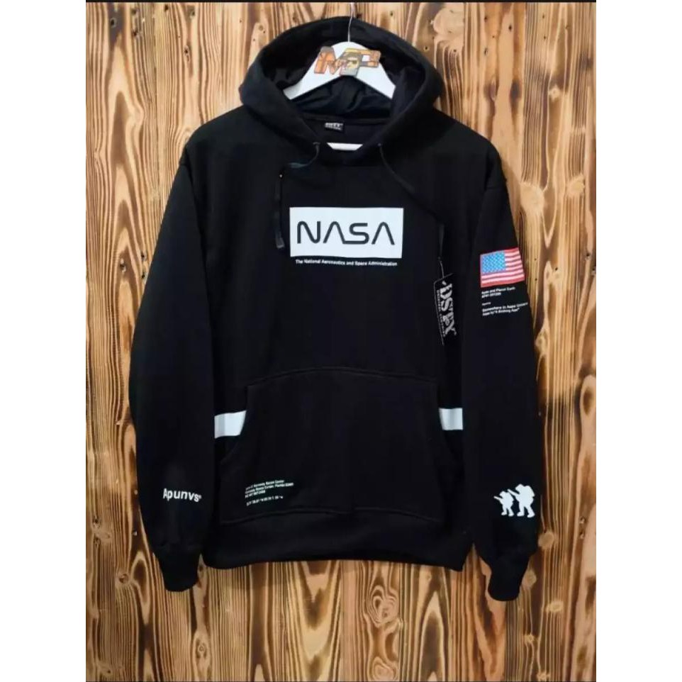 [ Bayar Di Tempat ] Jaket Sweater Problem / Hoodie NASA H&amp;M Fleece Tebal