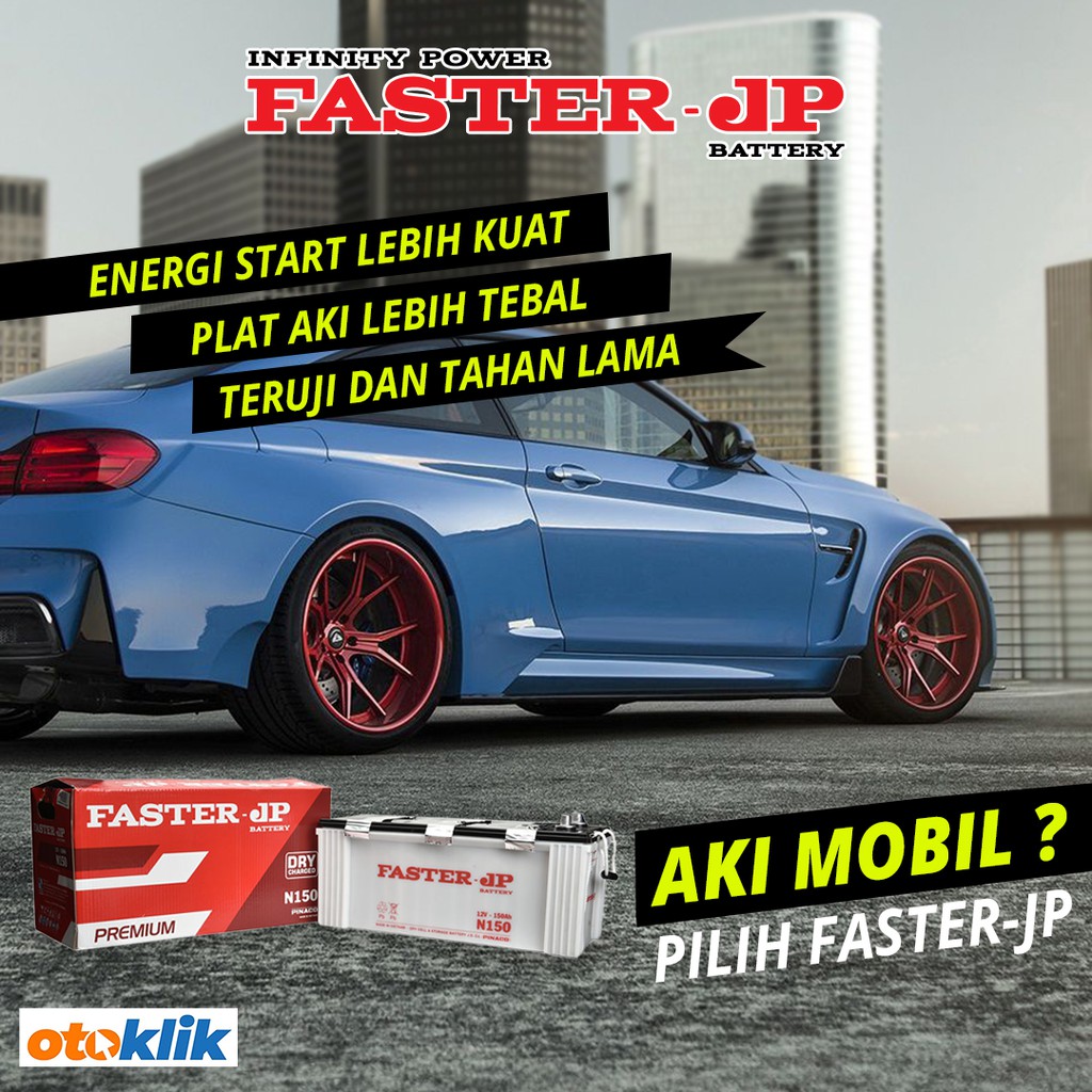 Faster JP N150 Aki Basah Mobil
