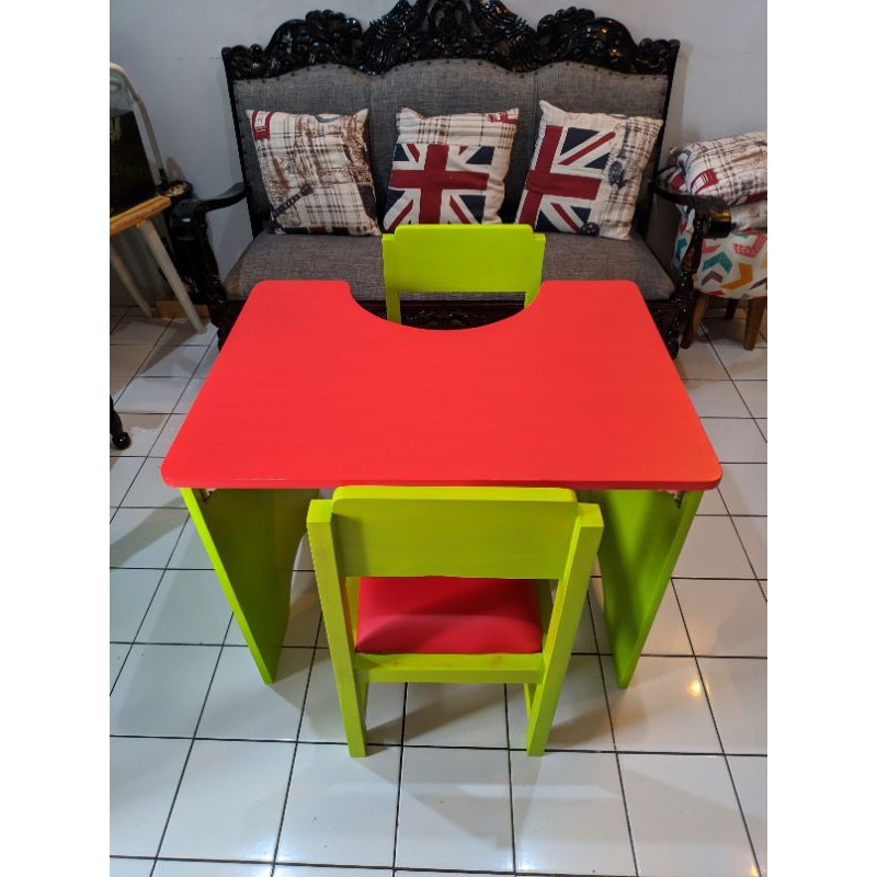 meja belajar anak / meja lipat / meja kursi terapi wicara