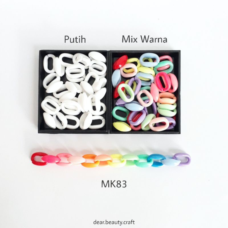 MK83 - Manik Rantai - Rantai Akrilik - Rantai Masker