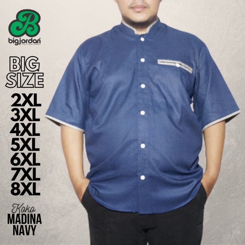 Baju Koko pria bigsize baju Koko bigsize baju Koko madinah bigsize jumbo kemeja Koko jumbo XXXL baju
