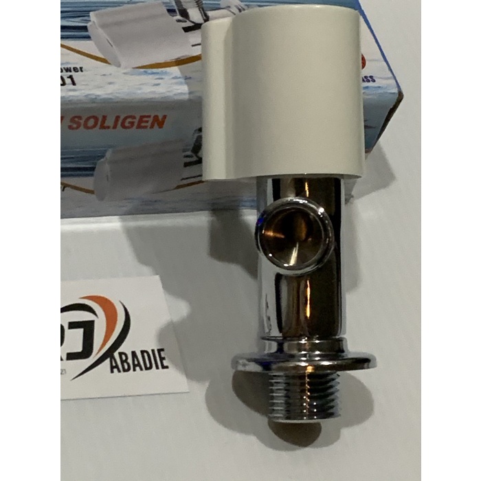 Stop Kran Keran Shower F Kuningan Chrome + PVC Plastik Soligen SY-201