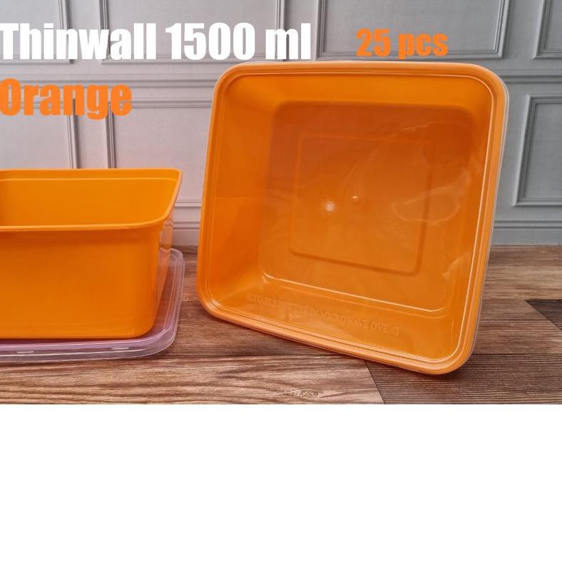 ✳ Thinwall 1500 ml Warna/Box Kotak Plastik/Kotak Plastik/Thinwall 1500ml - Biru ☋