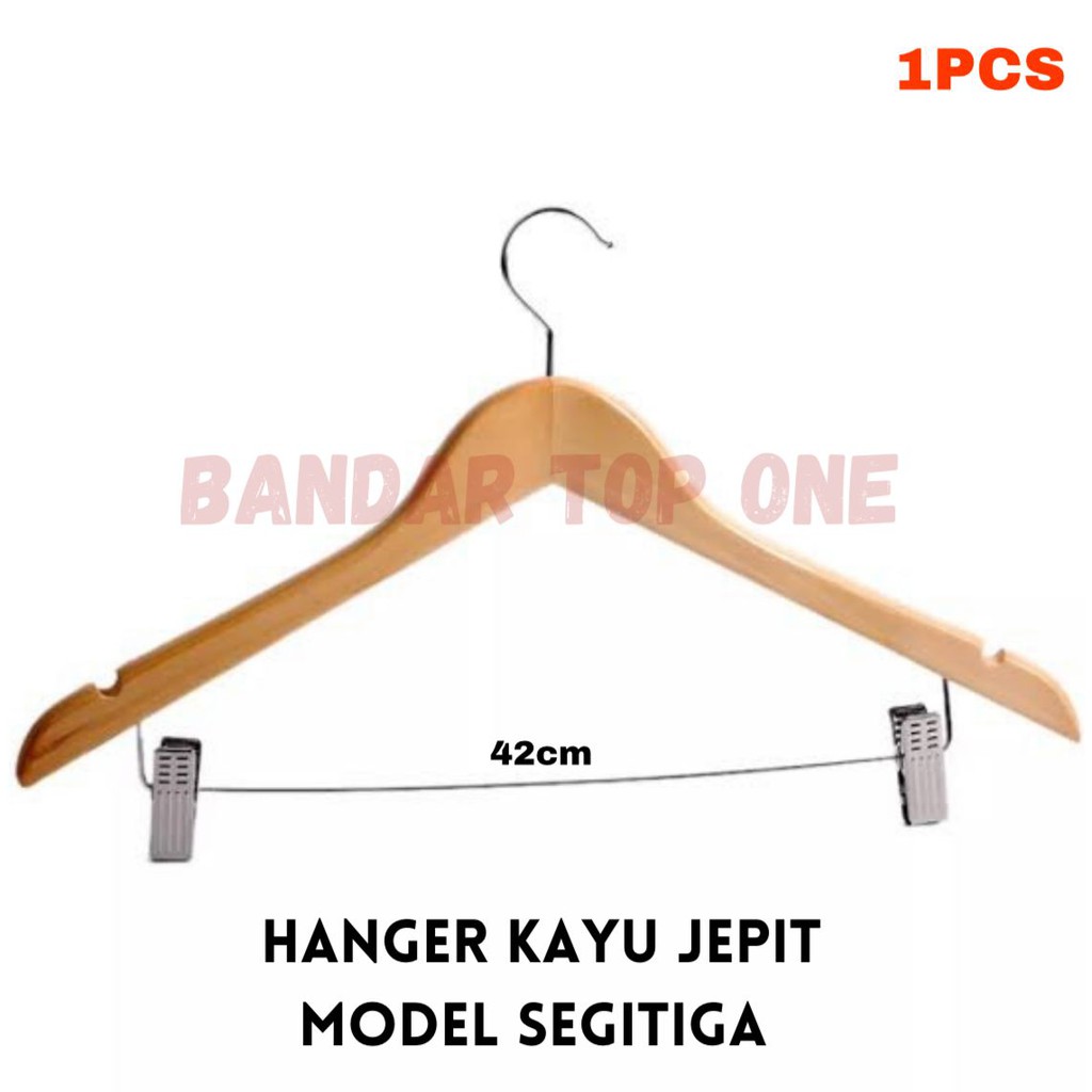 Hanger Kayu DEWASA ( SEGITIGA JEPIT)