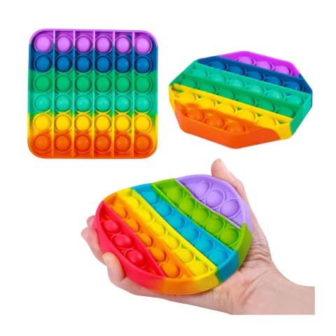 ♥TMALL88♥ POP IT RAINBOW / fidget push Pop Its Fidget Toy Push bubble kids-5