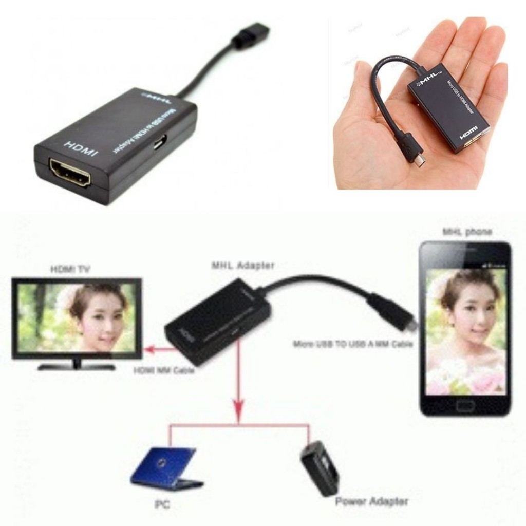 Kabel Adapter Konektor Converter Micro USB Ke HDMI MHD 111158