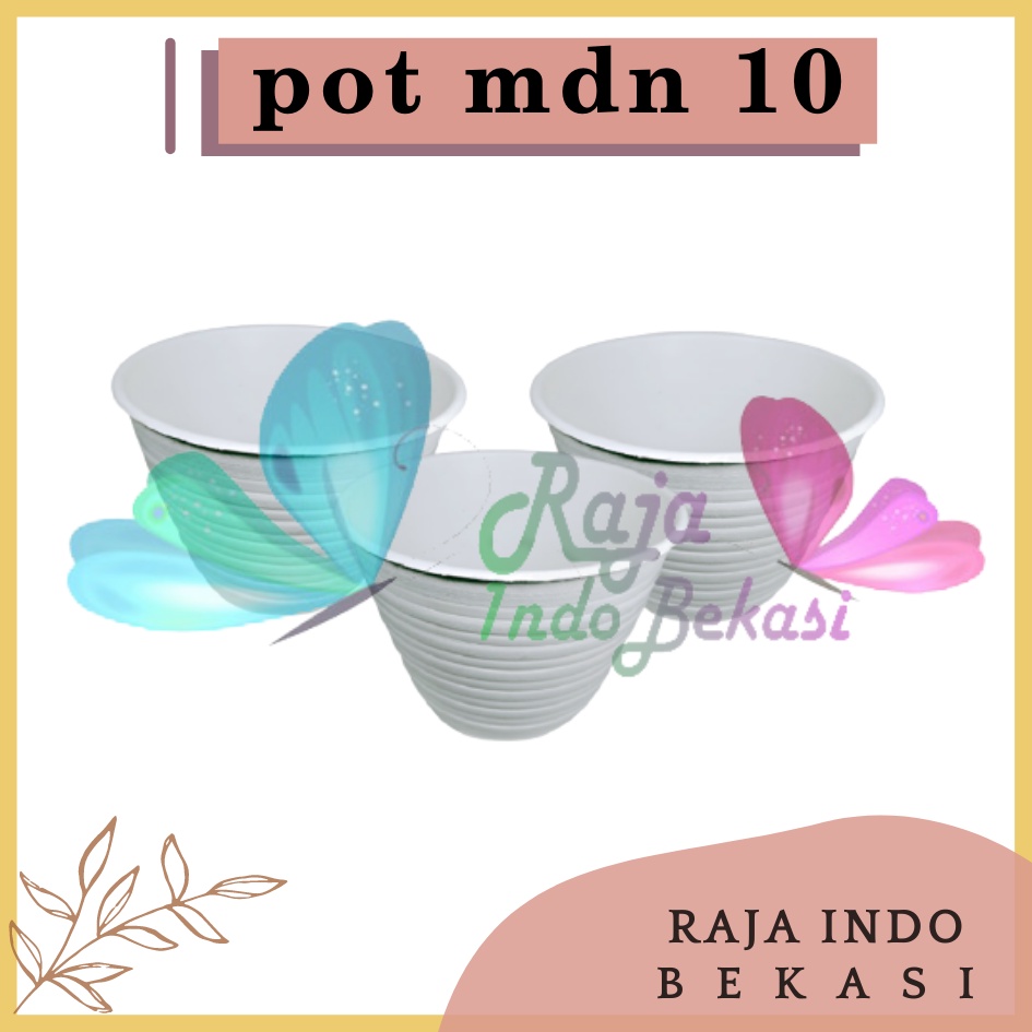 Pot Tawon 10 Cm Putih / Pot Madu 10 / Mdn 10 / Dahlia Plastik 10CM Vas Bunga Tanaman Kaktus