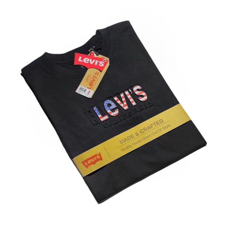 KAOS L3V1'S EMBOS / TIMBUL ORIGINAL PREMIUM HIGH QUALITY BAJU KAOS DISTRO PRIA LENGAN PENDEK