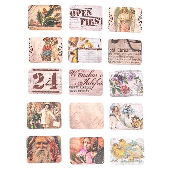 

Vintage Christmas Stickers Stiker Natal Lucu Deco Scrapbook Bujo Retro