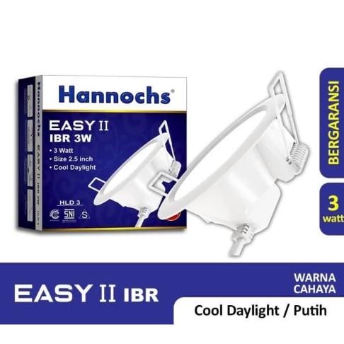 Lampu Downlight LED Hannochs Easy II IBR 3 Watt Ceiling Lamp - Putih