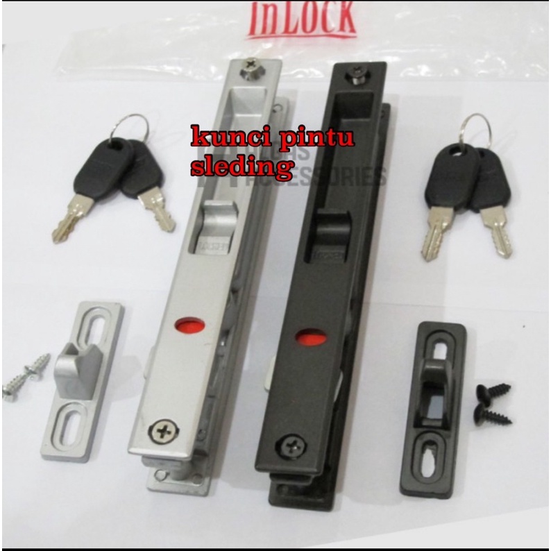 KUNCI PINTU ALUMUNIUM/ kunci pintu kait catok mekar slading/kunci pintu dorong sleding/kunci pintu aluminium
