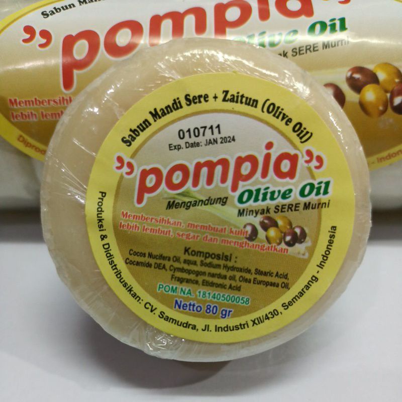 SABUN MANDI SEREH POMPIA + ZAITUN ( olive oil )80gr