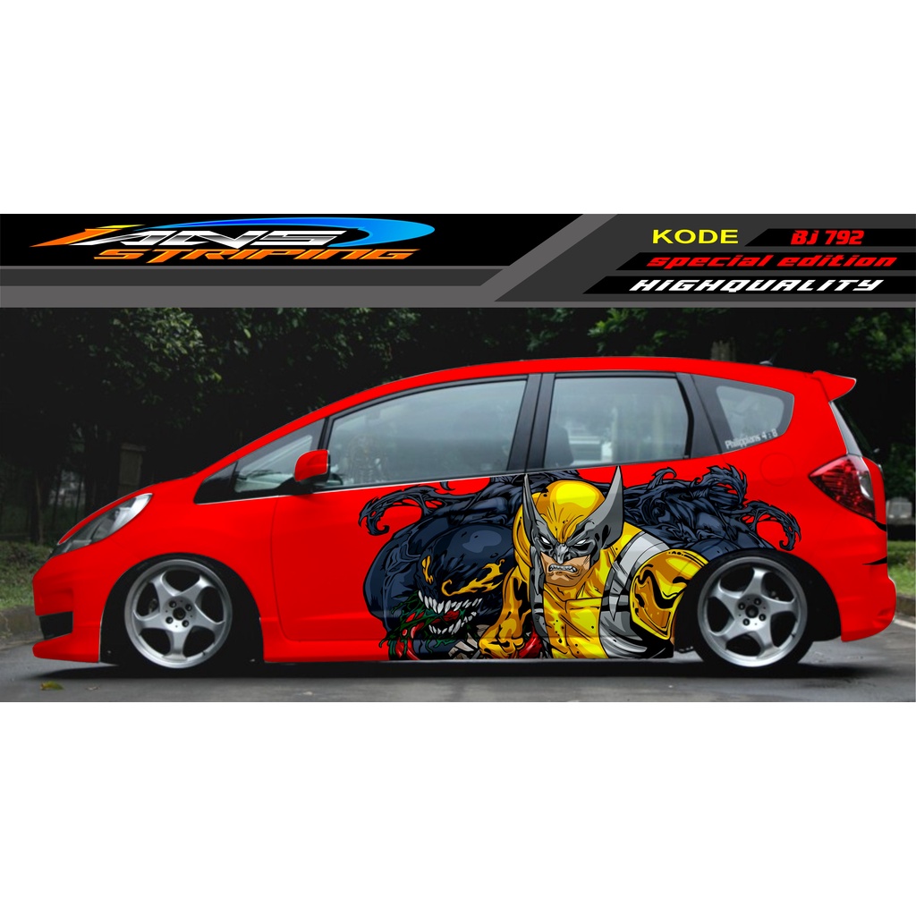 VARIASI STICKER MOBIL JAZZ BRIO AVANZA SIGRA YARIS / STIKER VARIASI MOBIL / MODIF STICKER MOBIL 620