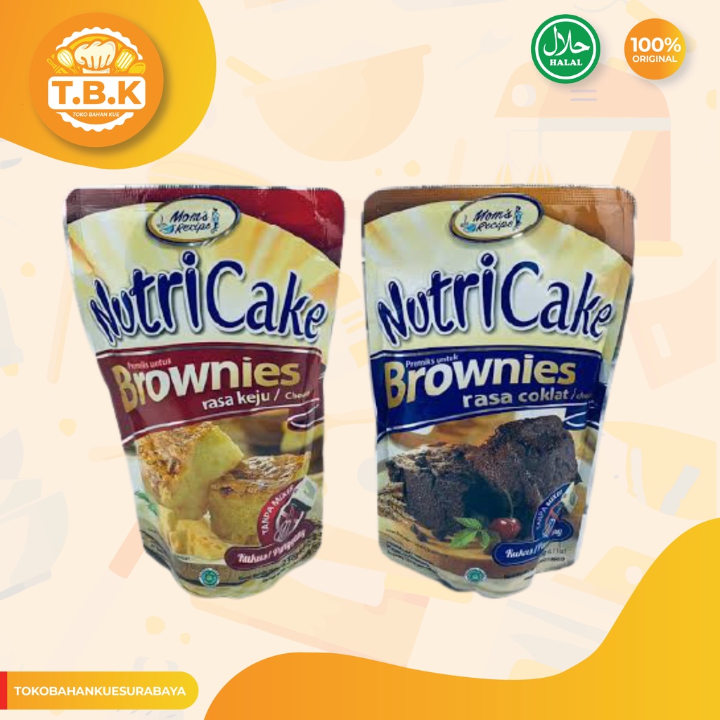 Nutricake Brownies Kukus Panggang / Coklat / Keju / Praktis dan Instan / Toko Bahan Kue TERMURAH